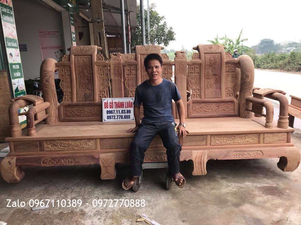 Bộ Ghế Tần Thuỷ Hoàng Cột 16 Gồm 10 Món VÍP,.