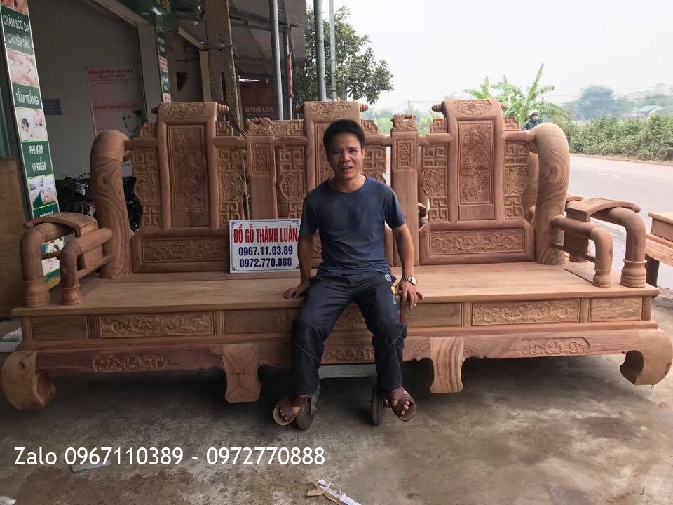 Bộ Ghế Tần Thuỷ Hoàng Cột 16 Gồm 10 Món VÍP,.