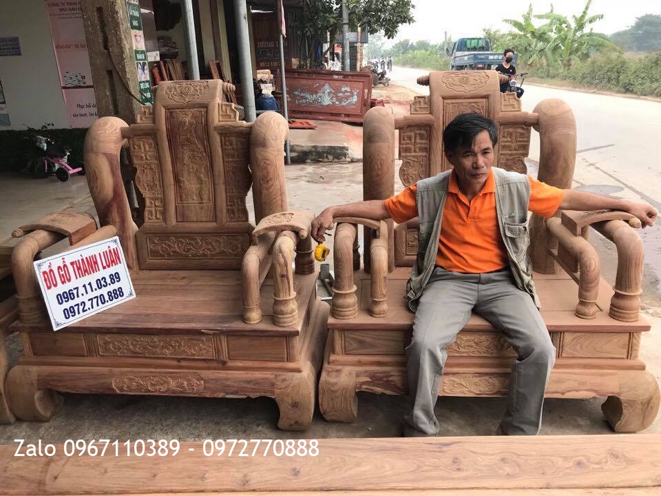 Bộ Ghế Tần Thuỷ Hoàng Cột 16 Gồm 10 Món VÍP.