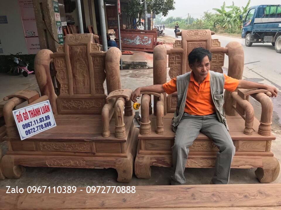 Bộ Ghế Tần Thuỷ Hoàng Cột 16 Gồm 10 Món VÍP.