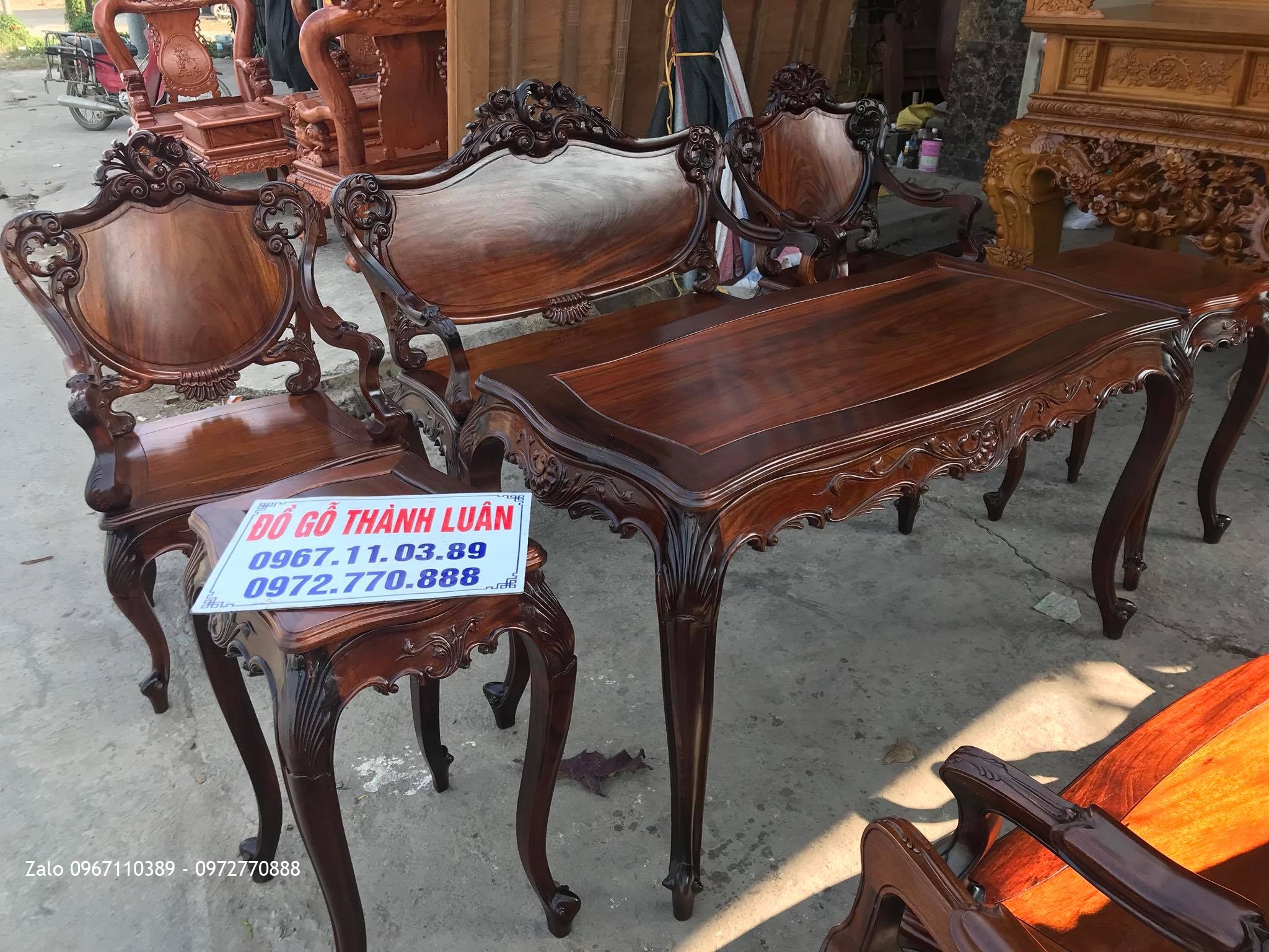 Bộ Ghế Lu-i Gỗ Gụ Ta Quảng Bình Gồm 9 Món VÍP. Chú Sơn Mỹ Đình HN..