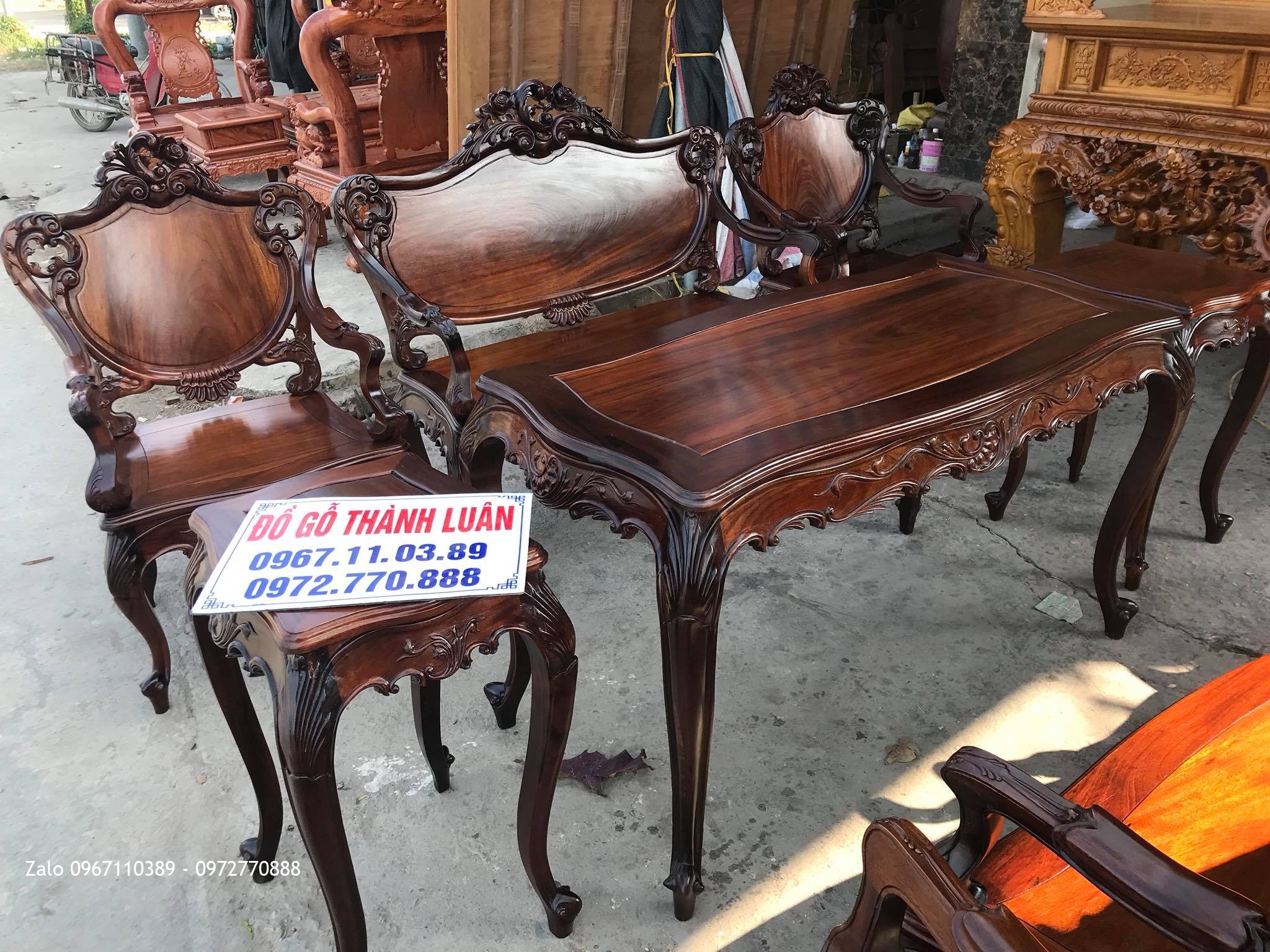 Bộ Ghế Lu-i Gỗ Gụ Ta Quảng Bình Gồm 9 Món VÍP. Chú Sơn Mỹ Đình HN..