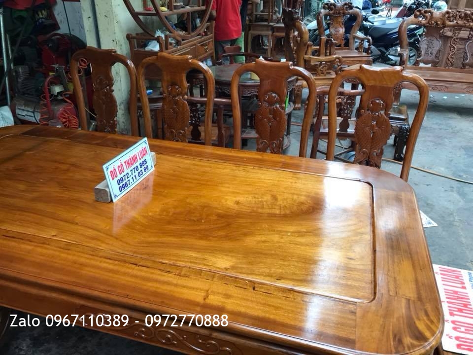 Bộ Ghế Ăn Mẫu Cá Chép Đục 2 Mặt.