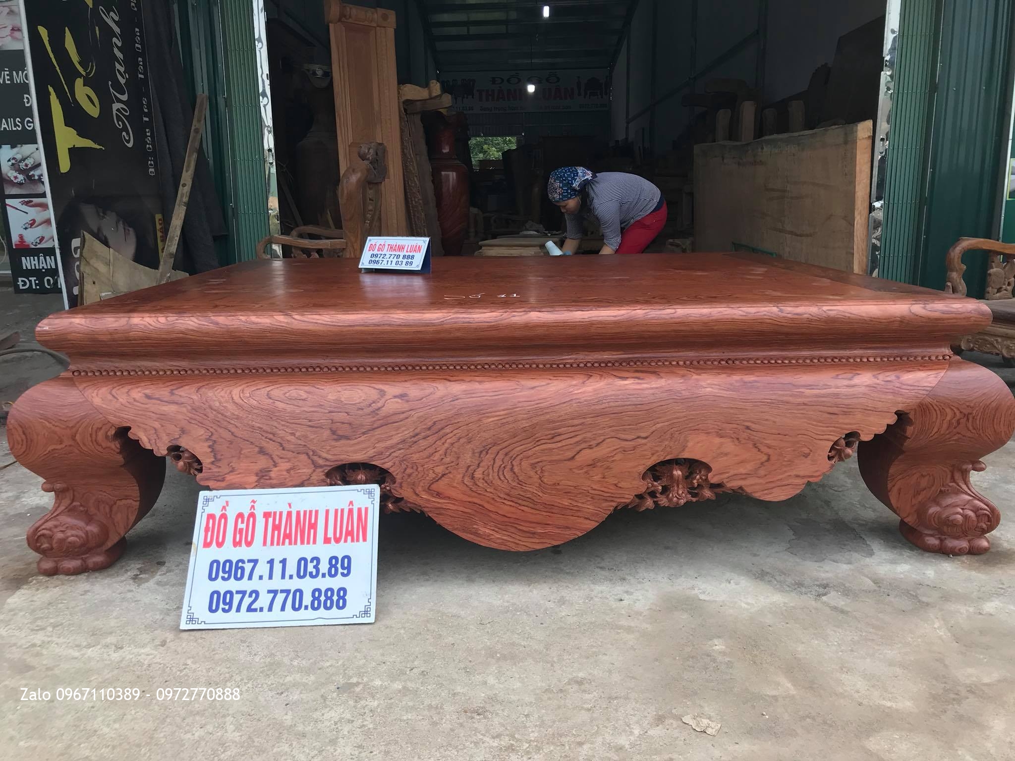 Víp Sập Cẩm Lai Mặt 1 Lá Vân Chun 3D Víp (Mã Số 11),