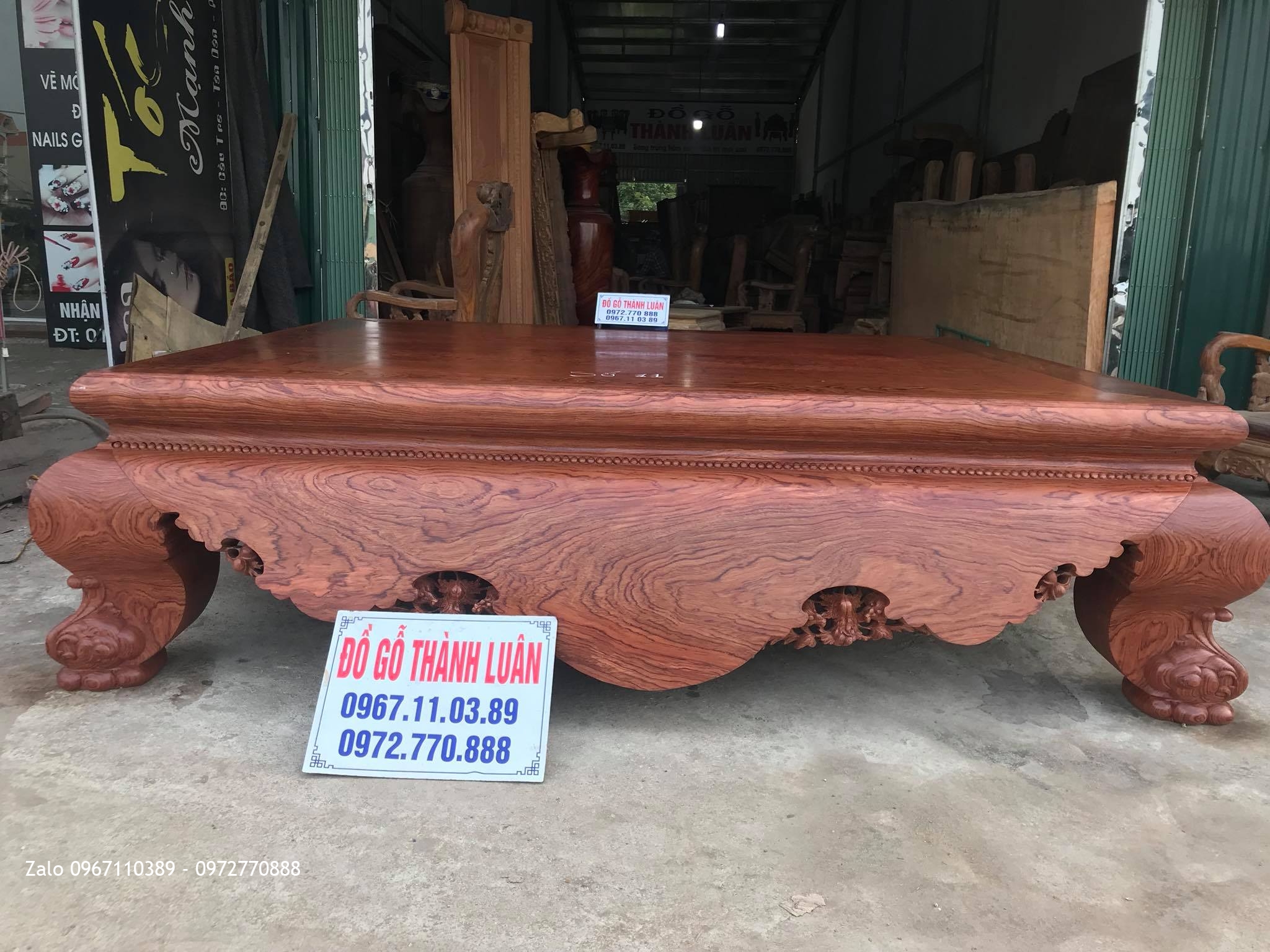 Víp Sập Cẩm Lai Mặt 1 Lá Vân Chun 3D Víp (Mã Số 11):