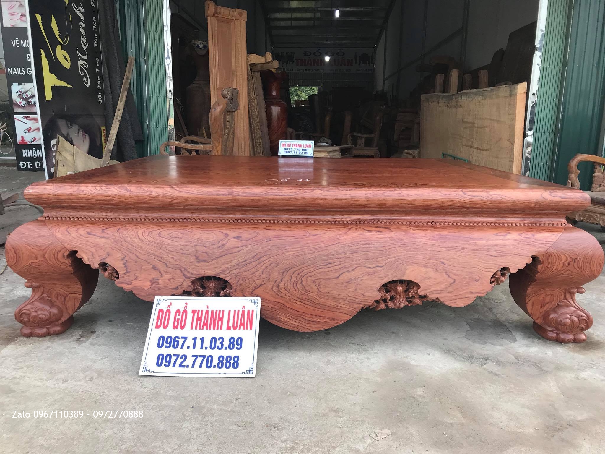 Víp Sập Cẩm Lai Mặt 1 Lá Vân Chun 3D Víp (Mã Số 11)::