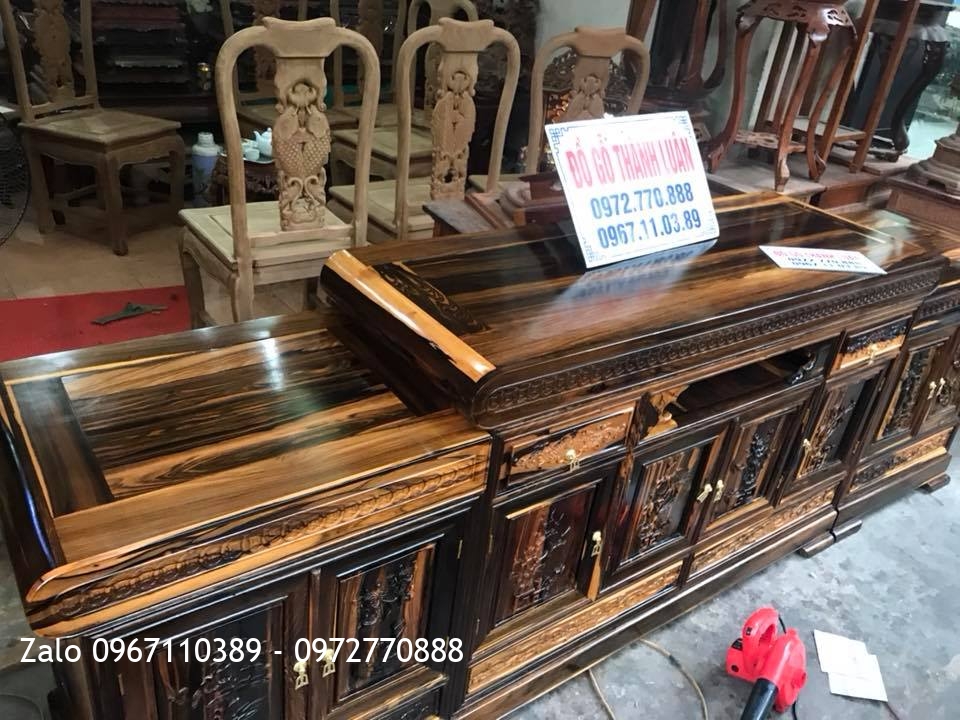 Bộ Minh Quốc Nghê Gỗ Mun, Kệ Tivi. C Tuyết Hải Phòng,