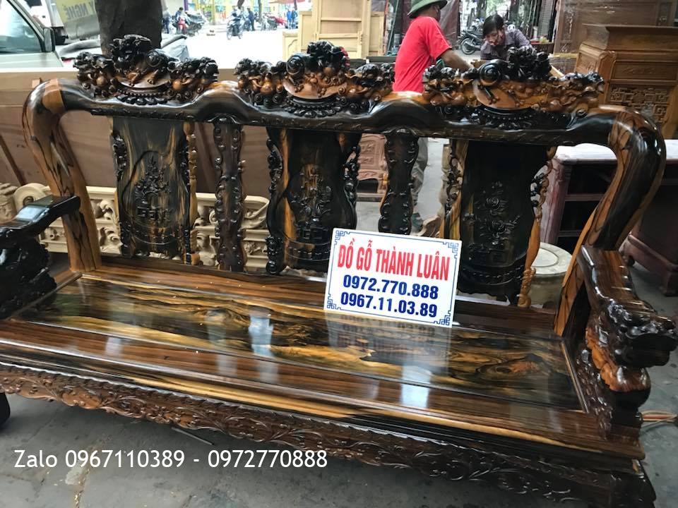 Bộ Minh Quốc Nghê Gỗ Mun, Kệ Tivi. C Tuyết Hải Phòng.