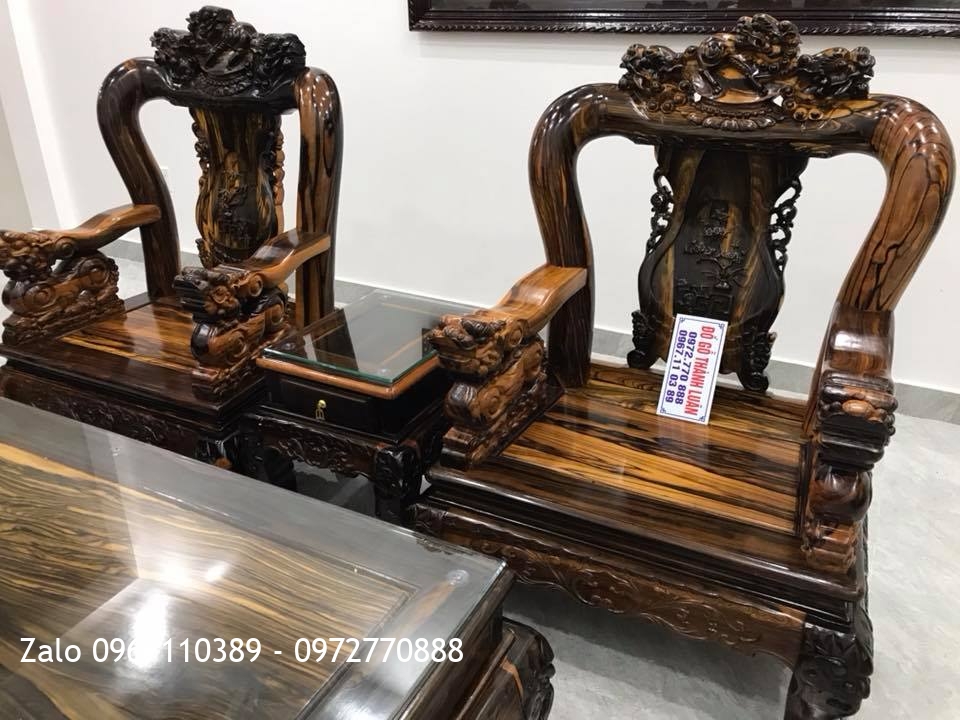 Bộ Minh Quốc Nghê Gỗ Mun, Kệ Tivi. C Tuyết Hải Phòng.