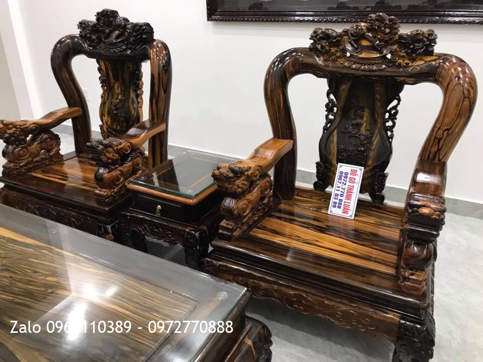 Bộ Minh Quốc Nghê Gỗ Mun, Kệ Tivi. C Tuyết Hải Phòng.