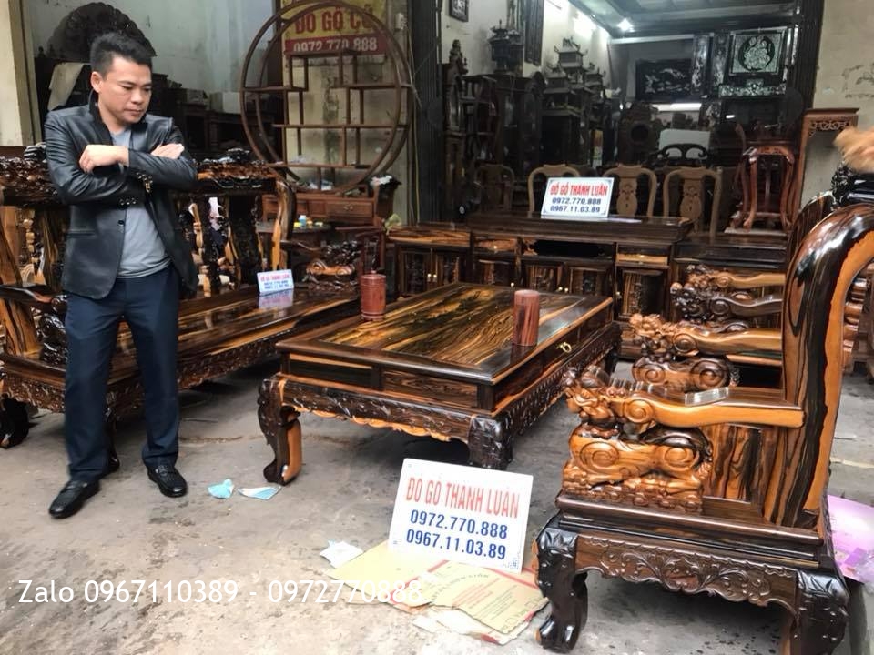 Bộ Minh Quốc Nghê Gỗ Mun, Kệ Tivi. C Tuyết Hải Phòng.,