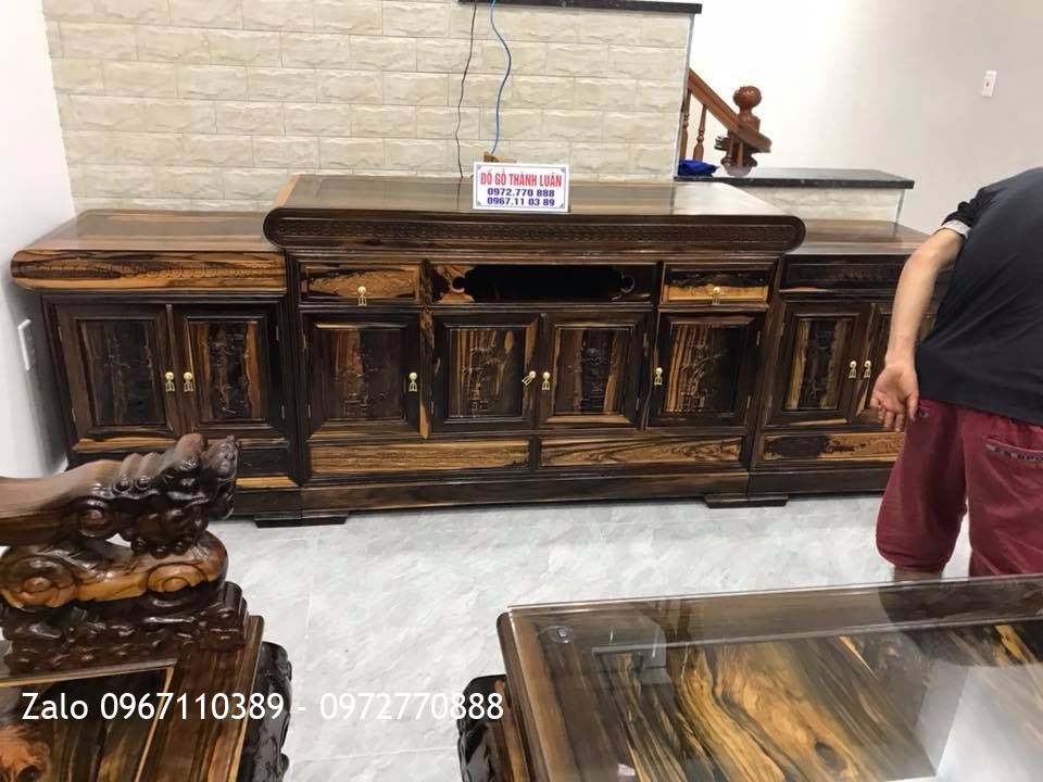 Bộ Minh Quốc Nghê Gỗ Mun, Kệ Tivi. C Tuyết Hải Phòng