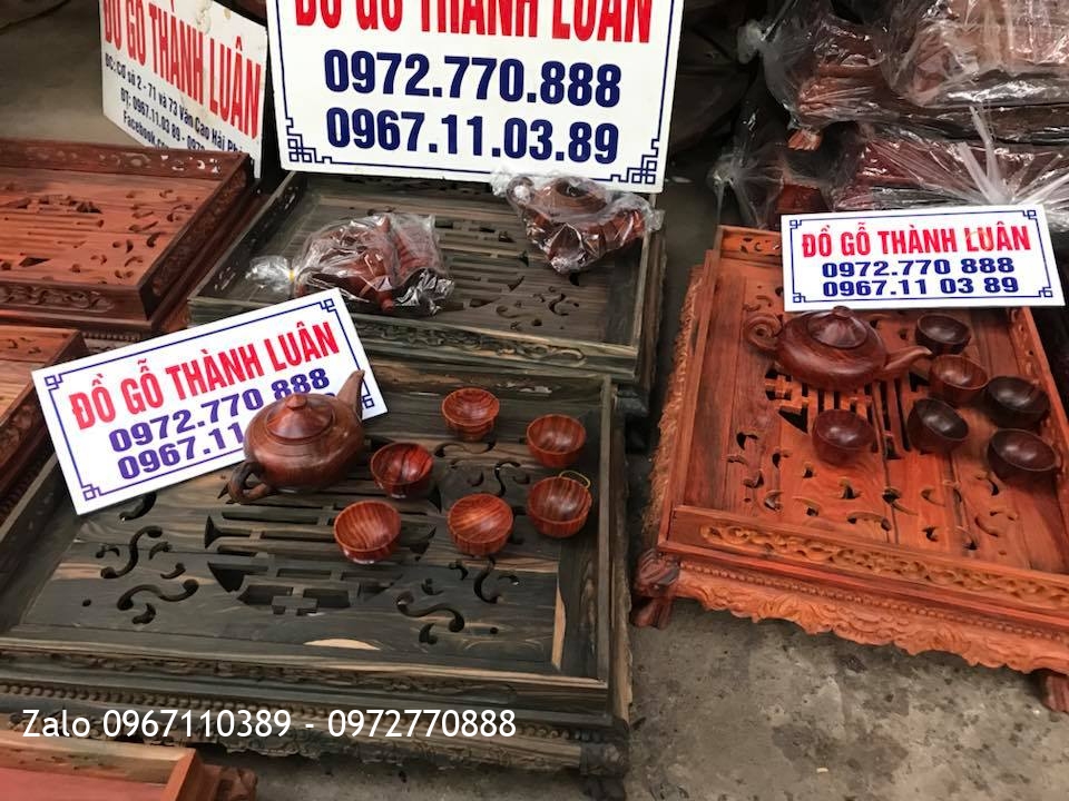 Khay Trà Gỗ Trắc,Mun,Hương ,Hộp Trà Gỗ Cẩm Lai