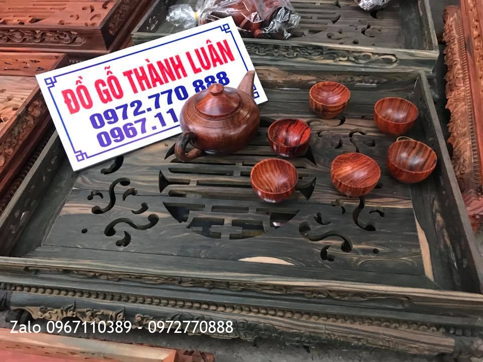 Khay Trà Gỗ Trắc,Mun,Hương ,Hộp Trà Gỗ Cẩm Lai. :