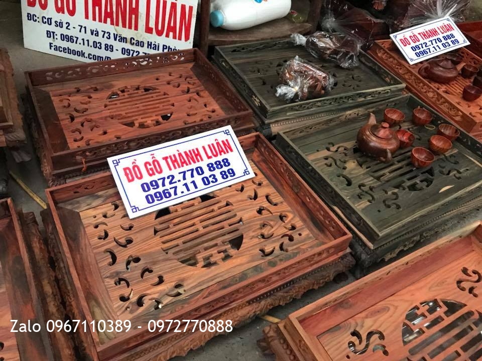 Khay Trà Gỗ Trắc,Mun,Hương ,Hộp Trà Gỗ Cẩm Lai.,