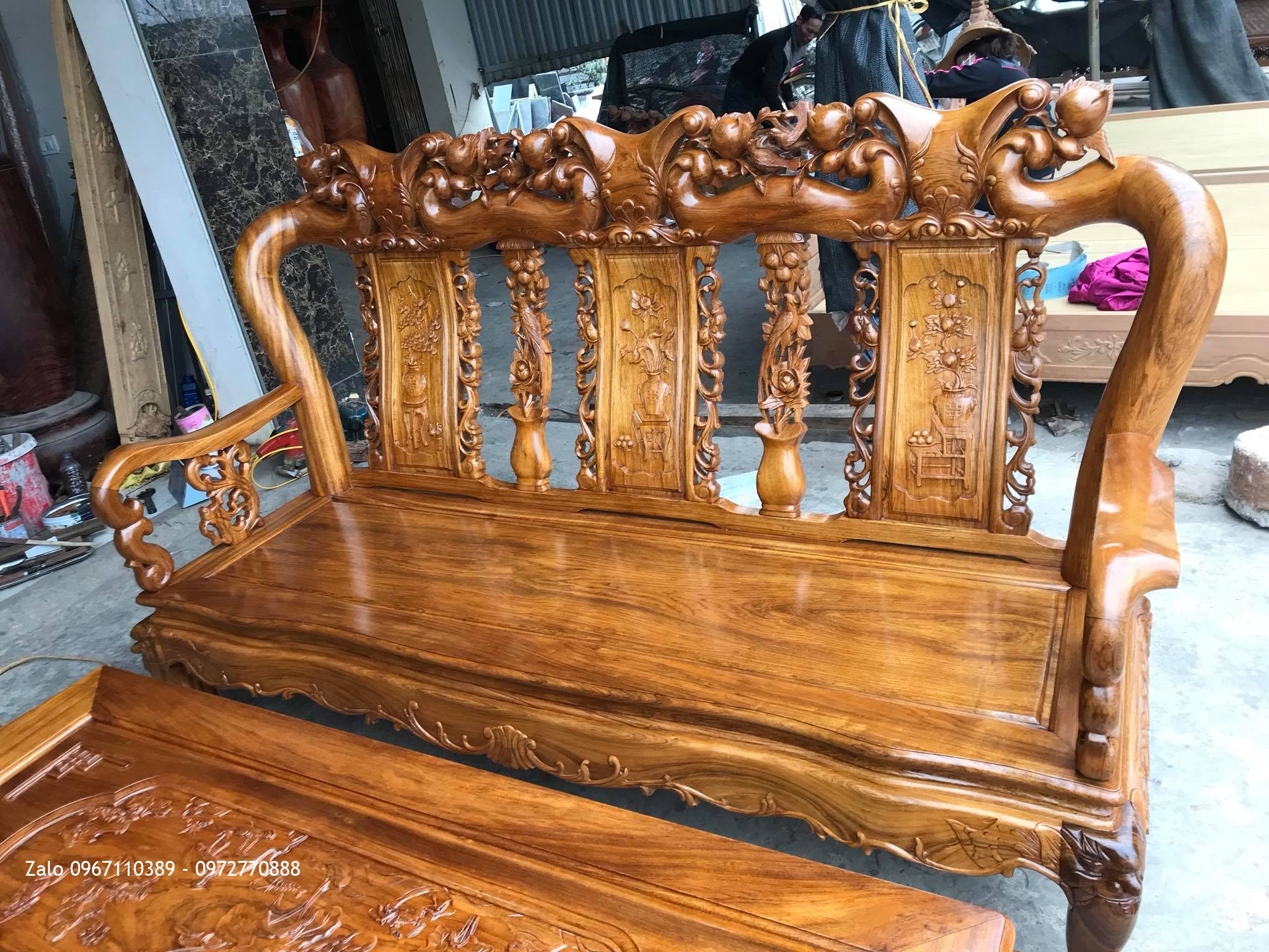 Bộ Ghế Minh Quốc Đào Chim Cột 10. A Thi Hưng Yên..