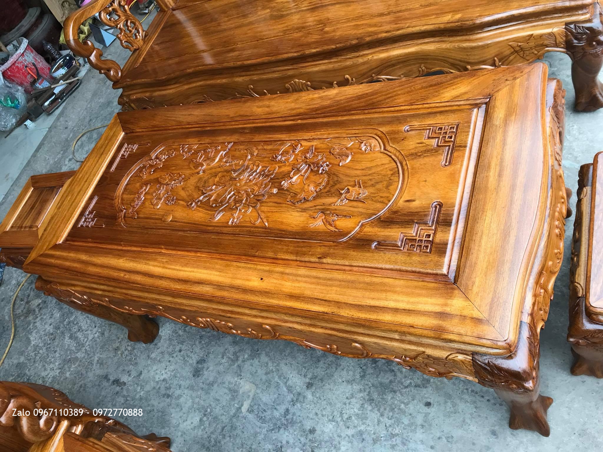 Bộ Ghế Minh Quốc Đào Chim Cột 10. A Thi Hưng Yên: