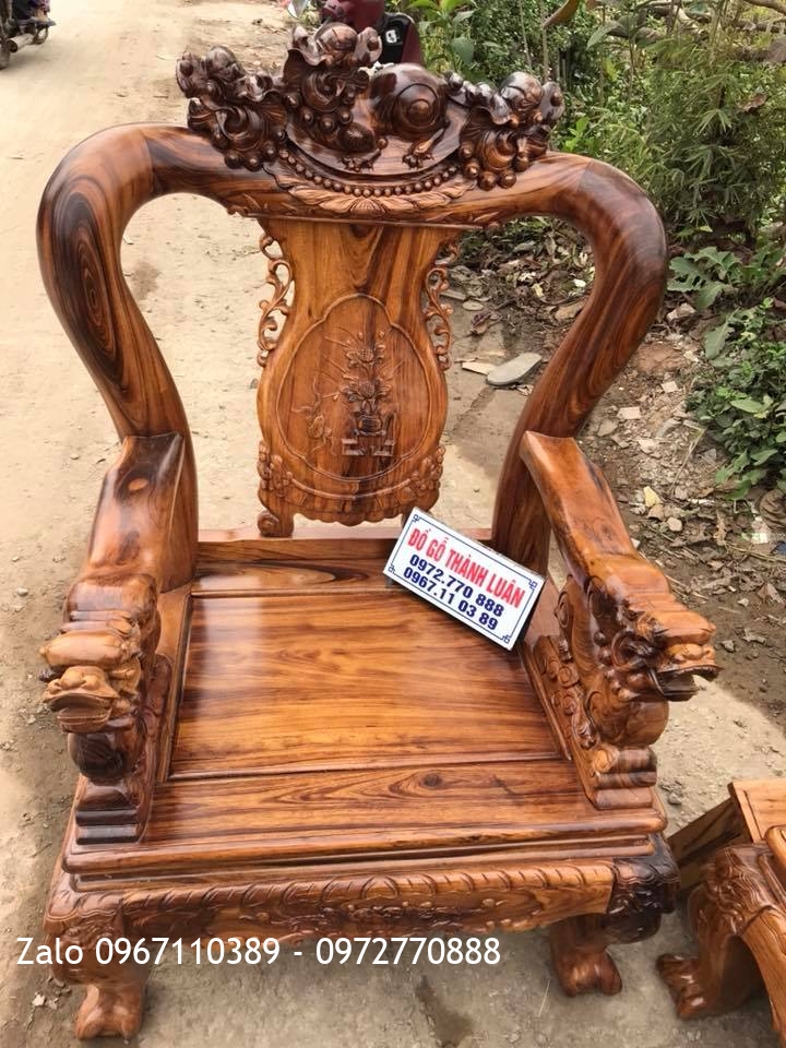 Bộ Minh Quốc Nghê Gỗ Gụ Ta Quảng Bình C10 6 Món