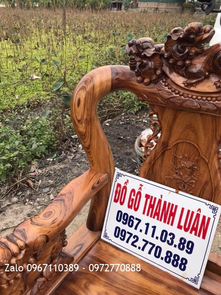 Bộ Minh Quốc Nghê Gỗ Gụ Ta Quảng Bình C10 6 Món,.