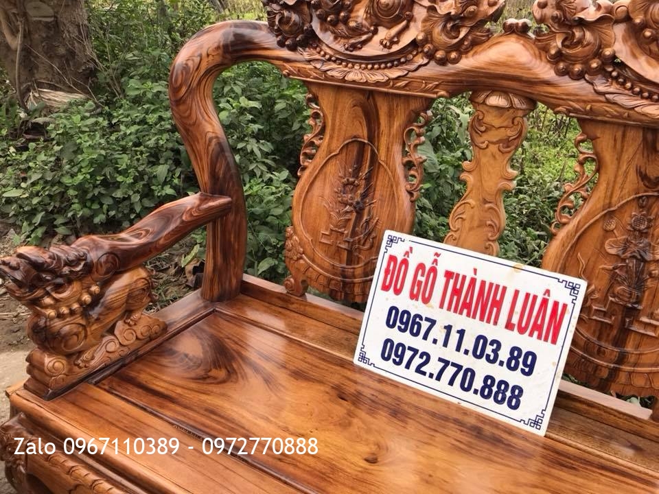 Bộ Minh Quốc Nghê Gỗ Gụ Ta Quảng Bình C10 6 Món.,