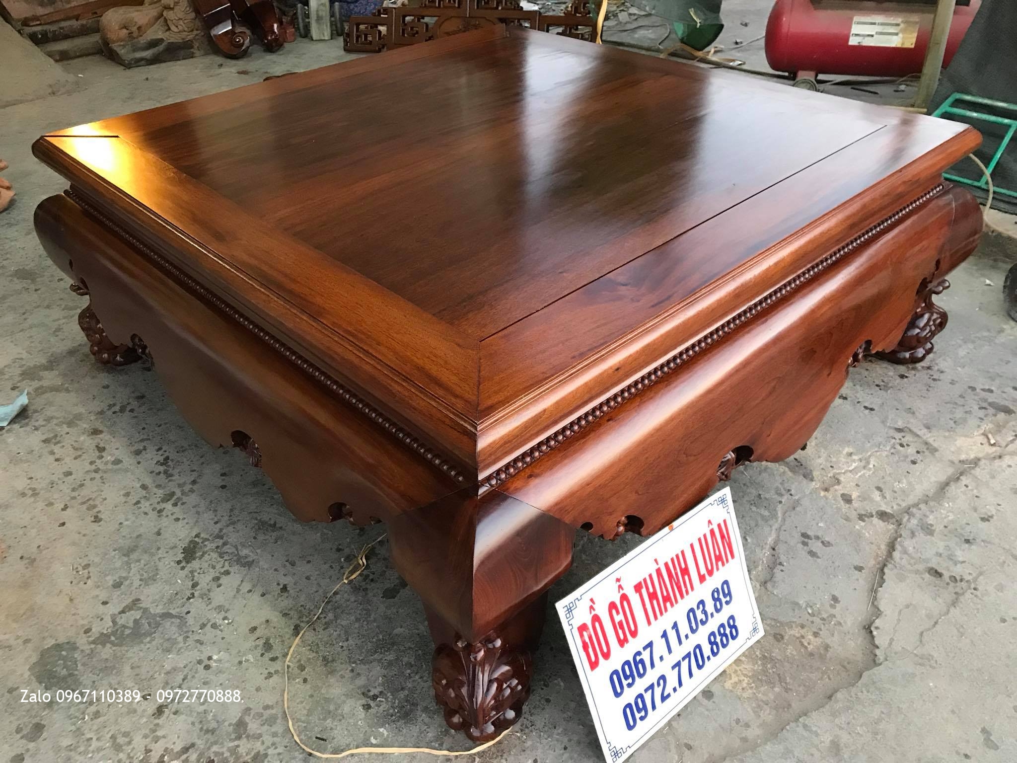 Sập Liên Chi Gỗ Gụ Tứ Diện.