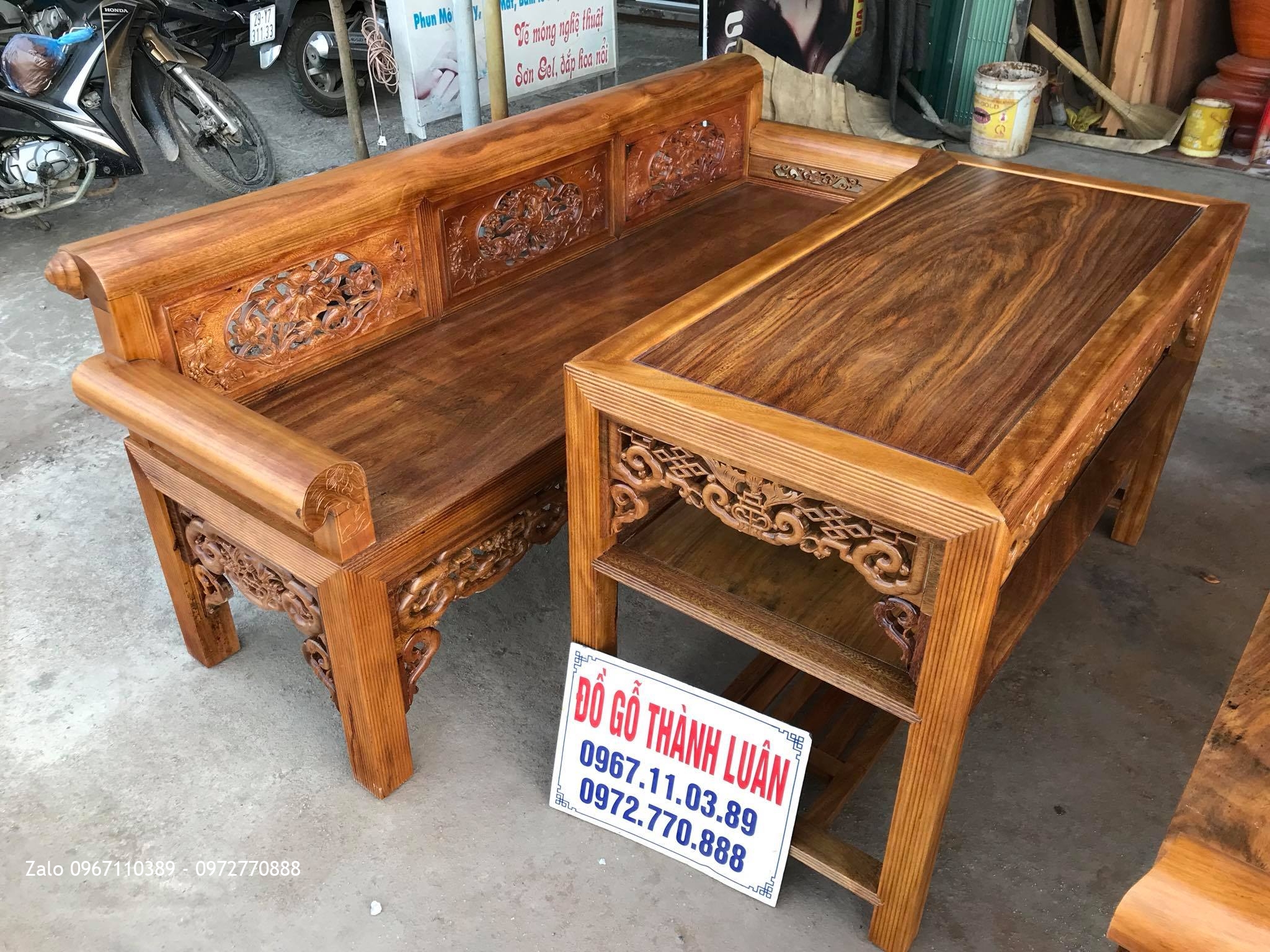 Bộ Trường Kỷ Gỗ Lim Xanh ( Bộ Đại9. C Hội Thái Bình.