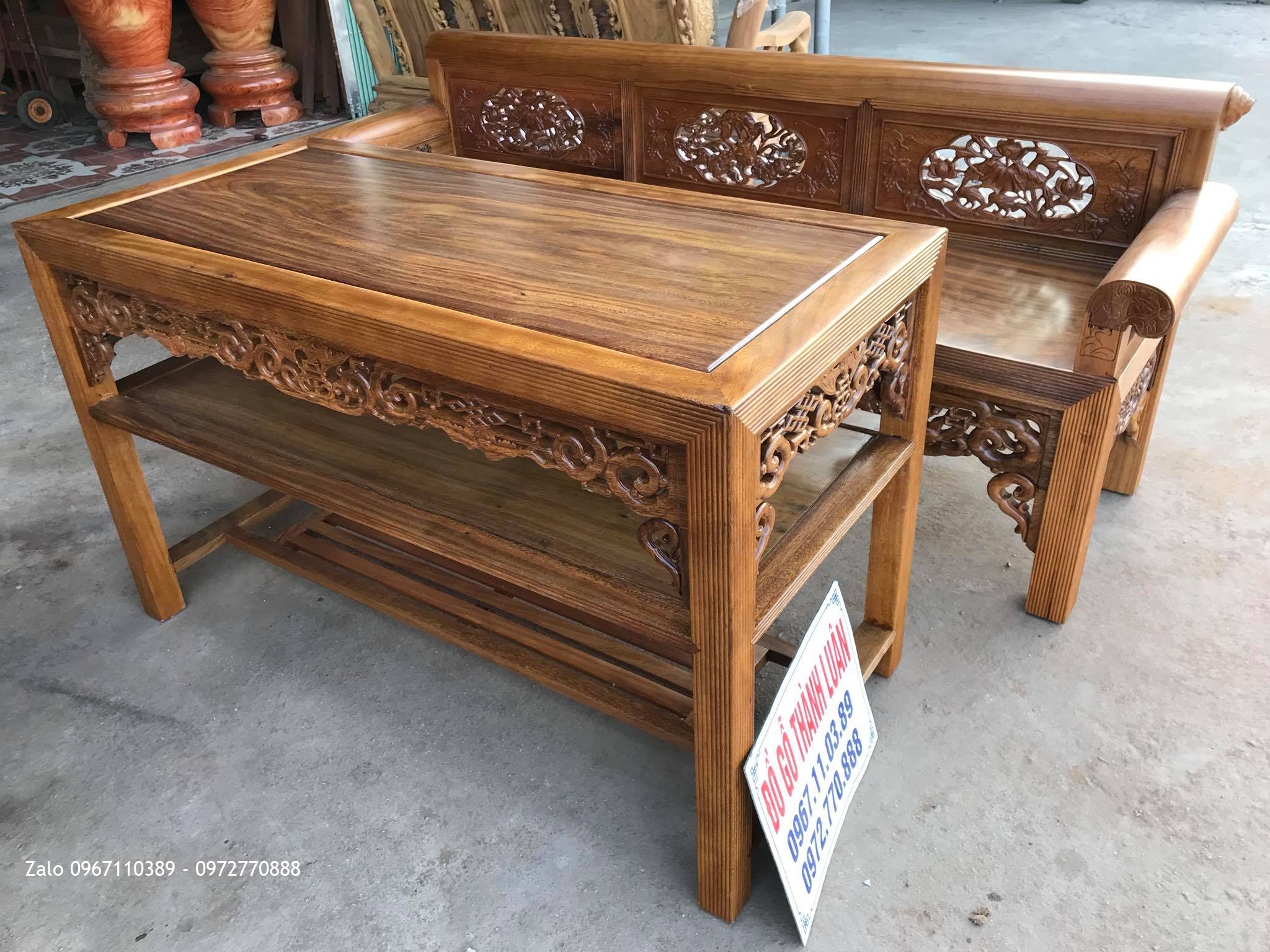 Bộ Trường Kỷ Gỗ Lim Xanh ( Bộ Đại9. C Hội Thái Bình: