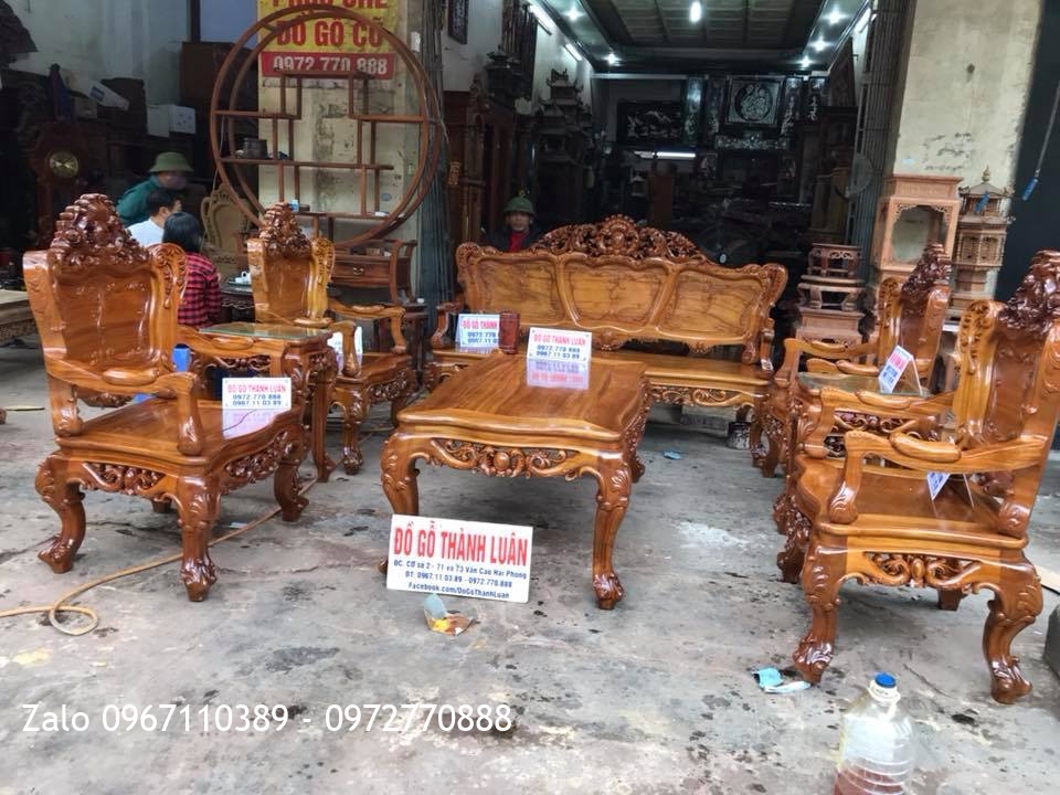 Bộ Lu-i Gỗ Gụ Ta Quảng Bình Gồm 8 Món. Khách Hải Phòng.