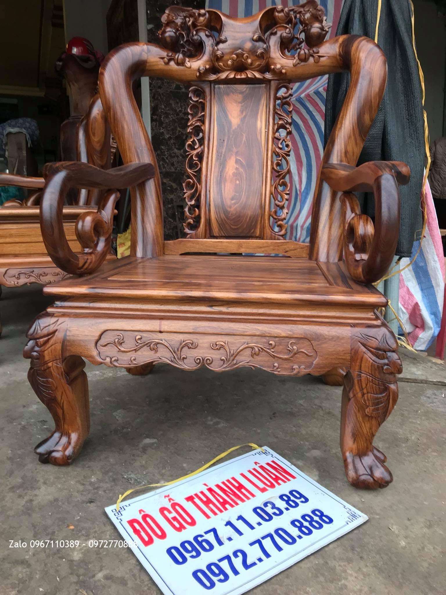 Bộ Ghế Gỗ Gụ Ta Quảng Bình GTC10-VIP 7,.