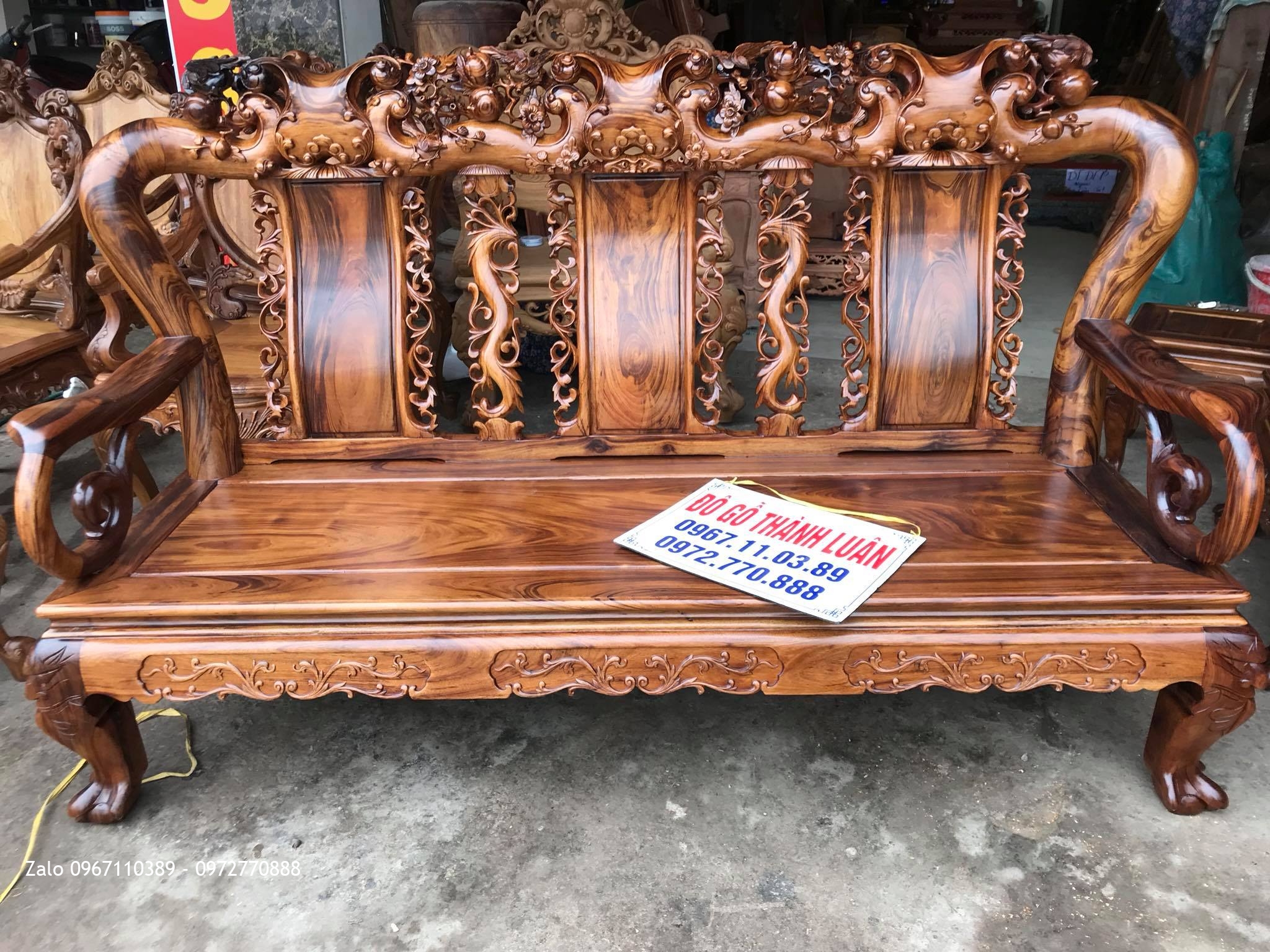 Bộ Ghế Gỗ Gụ Ta Quảng Bình GTC10-VIP 7.,