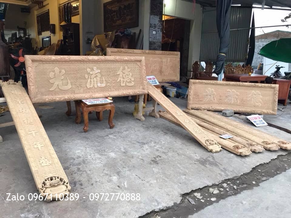 Bộ Hoành Phi Câu Đối Gỗ Gụ. Khách Nghệ An