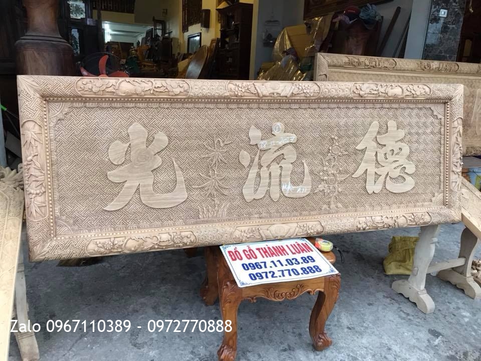 Bộ Hoành Phi Câu Đối Gỗ Gụ. Khách Nghệ An.