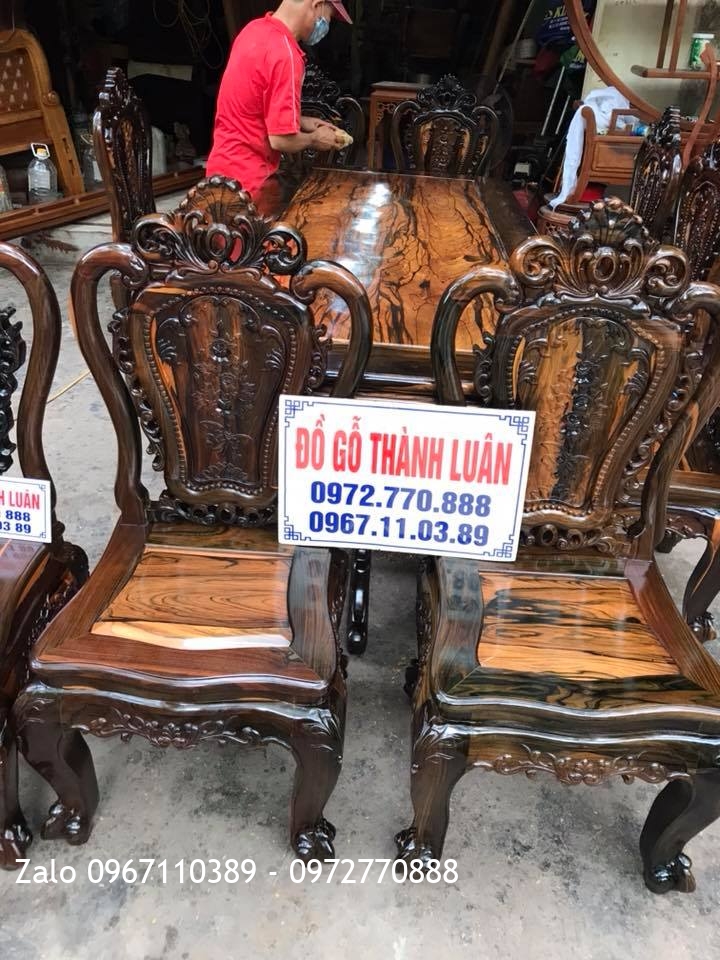 Bộ Minh Quốc Nghê Gỗ Mun Và Bộ Ghế Ăn Gỗ Mun. Chú Hùng Hải Phòng,