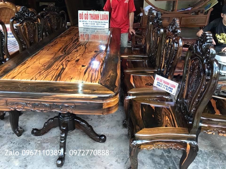 Bộ Minh Quốc Nghê Gỗ Mun Và Bộ Ghế Ăn Gỗ Mun. Chú Hùng Hải Phòng,.