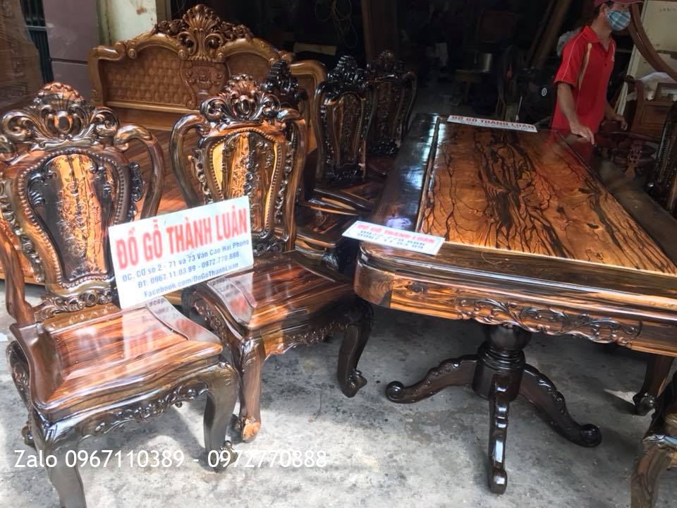 Bộ Minh Quốc Nghê Gỗ Mun Và Bộ Ghế Ăn Gỗ Mun. Chú Hùng Hải Phòng,..