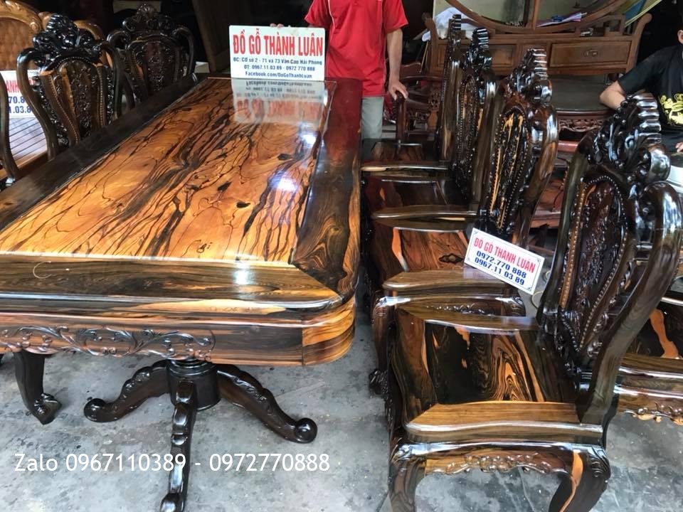 Bộ Minh Quốc Nghê Gỗ Mun Và Bộ Ghế Ăn Gỗ Mun. Chú Hùng Hải Phòng,:.