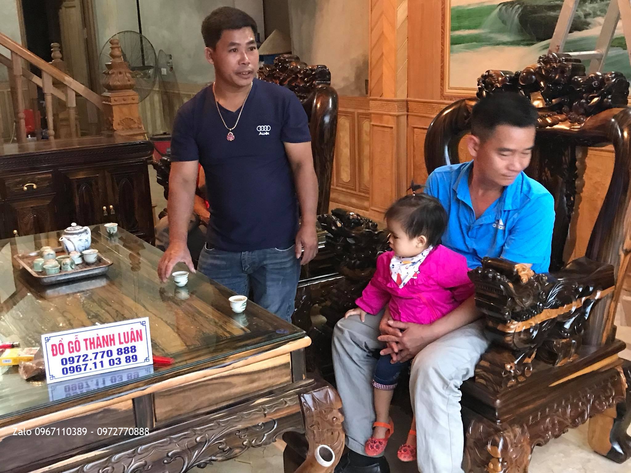 Bộ Bàn Ghế Minh Quốc Nghê Cột 13, Kệ Tivi Gỗ Mun. AC Đô Tươi Thường Tín HN,.: