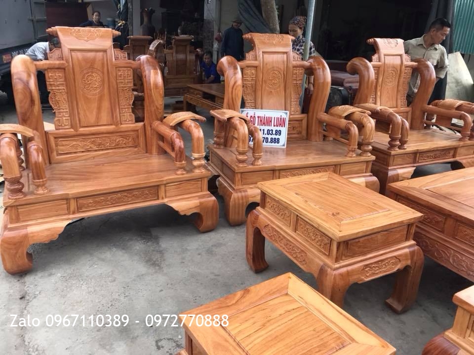 Bộ Tần Thủy Hoàng Gỗ Gõ Đỏ Nam Phi Gồm 12 món. Khách Daklak.:.