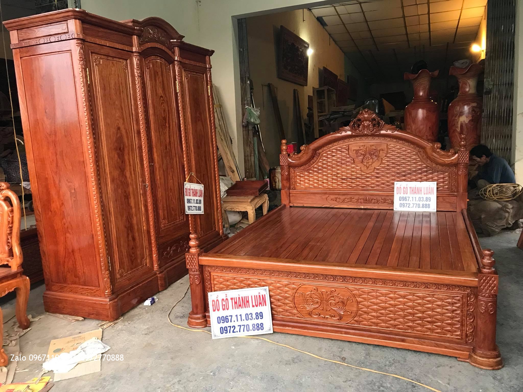 Tủ Áo, Giường Vòm Gỗ Cẩm Lai. Khách Nha Trang,