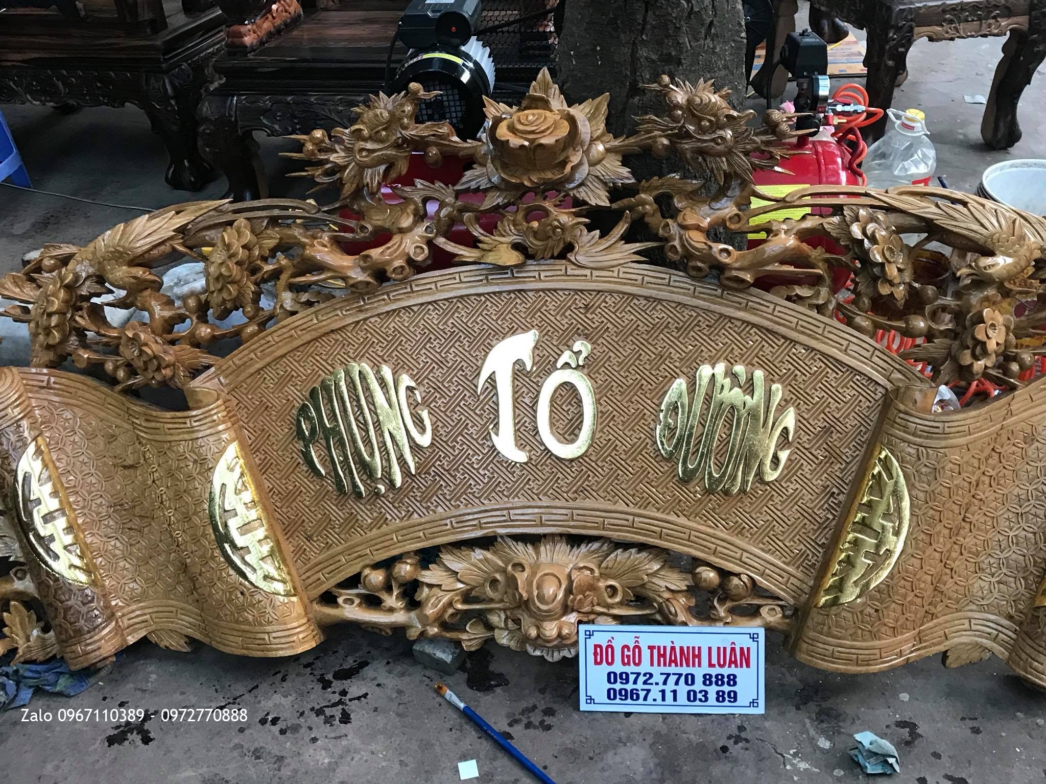 Cuốn Thư Gỗ Gụ Dài 2m37. Chú Cường Trại Chuối Hải Phòng.