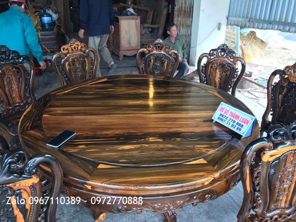 Bộ Ghế Ăn Mẫu Lu-i Gỗ Mun. Khách Nha Trang..