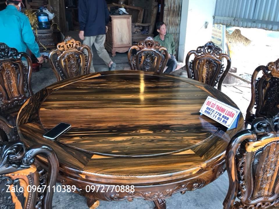 Bộ Ghế Ăn Mẫu Lu-i Gỗ Mun. Khách Nha Trang..