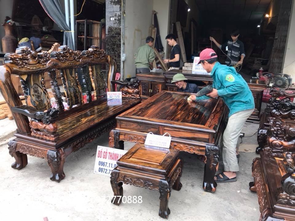 Bộ Minh Quốc Nghê Gỗ Mun Hoa, Kệ Tivi. Khách Yên Bái::. 