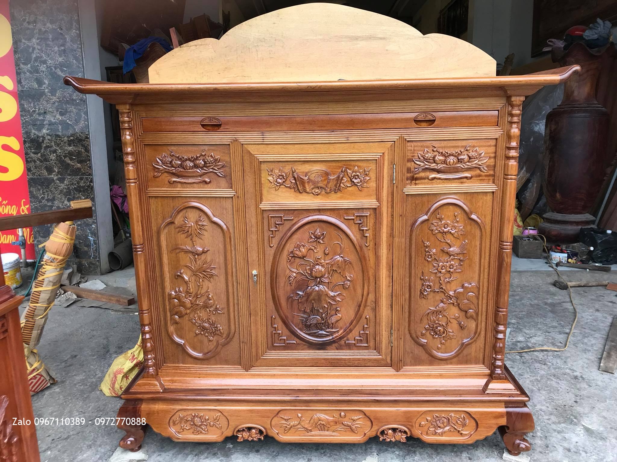 Tủ Góc Gỗ Hương, Tủ Thờ Gỗ Gụ 1m53. A Minh Sài Gòn,.