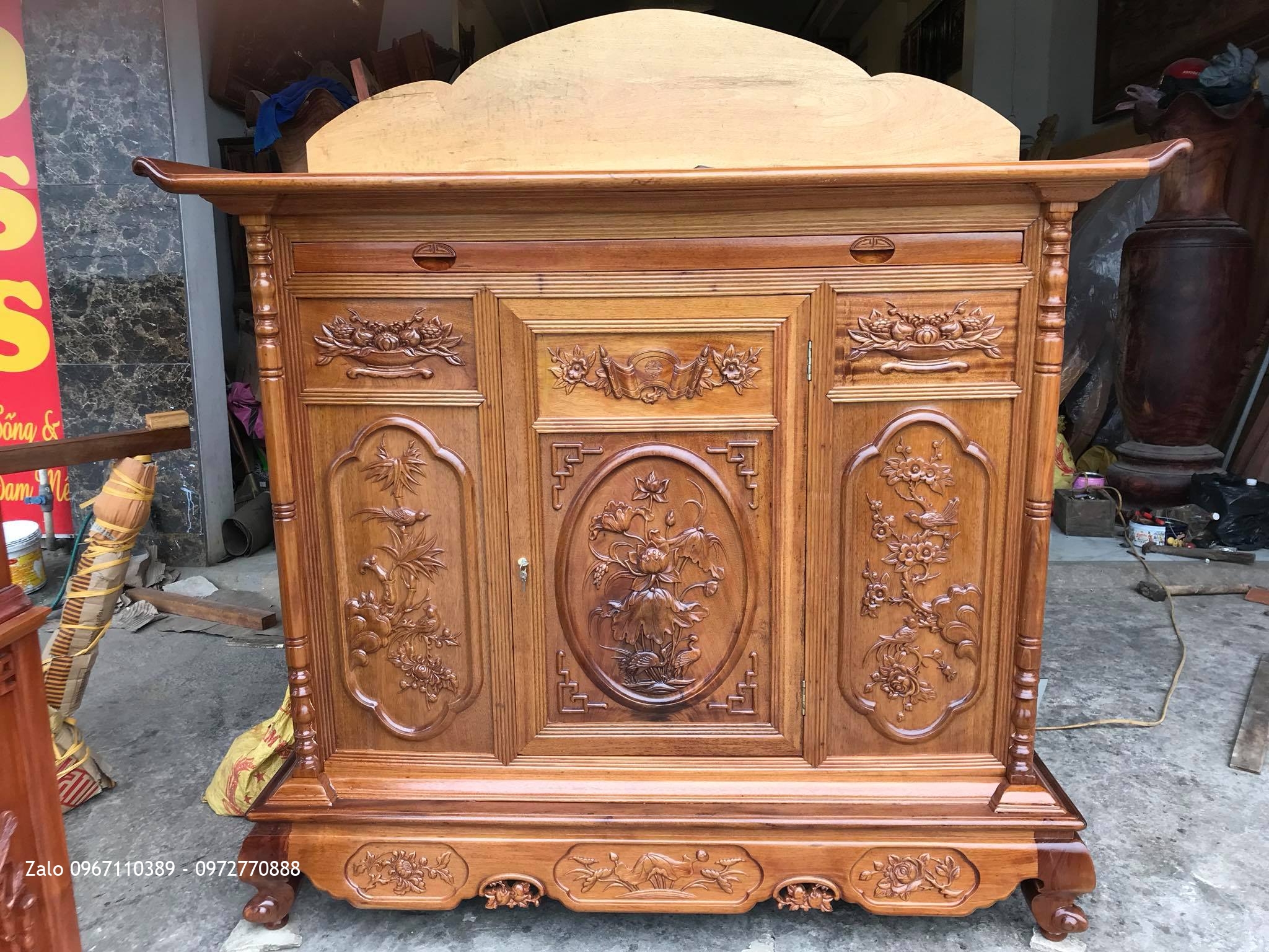 Tủ Góc Gỗ Hương, Tủ Thờ Gỗ Gụ 1m53. A Minh Sài Gòn,