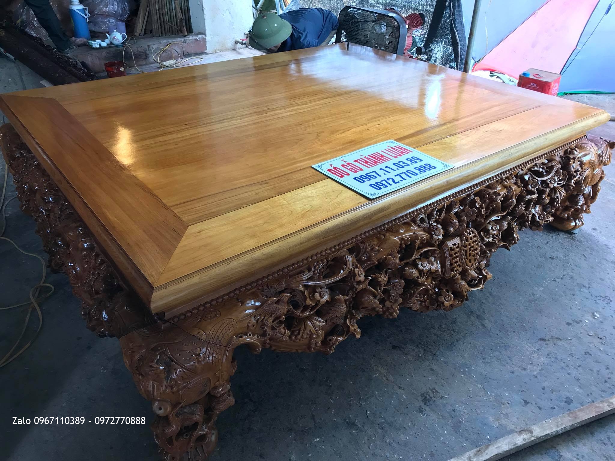 Sập Thập Điểu Quần Mai Gỗ Gụ. Khách Bùi Xương Trạch Hà Nội .