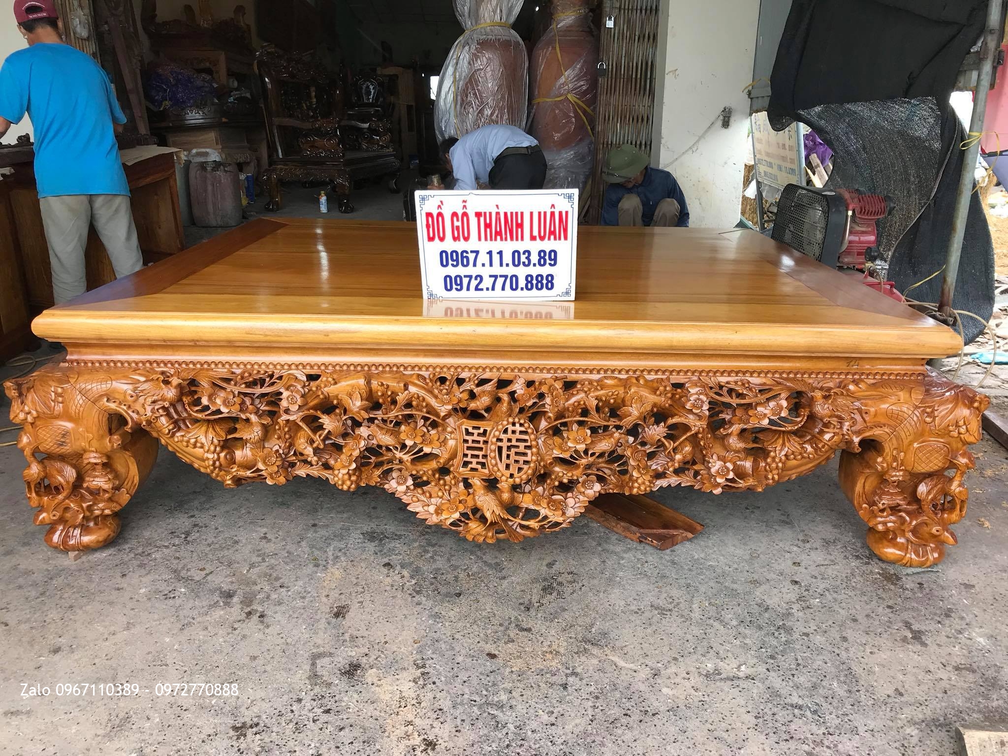 Sập Thập Điểu Quần Mai Gỗ Gụ. Khách Bùi Xương Trạch Hà Nội