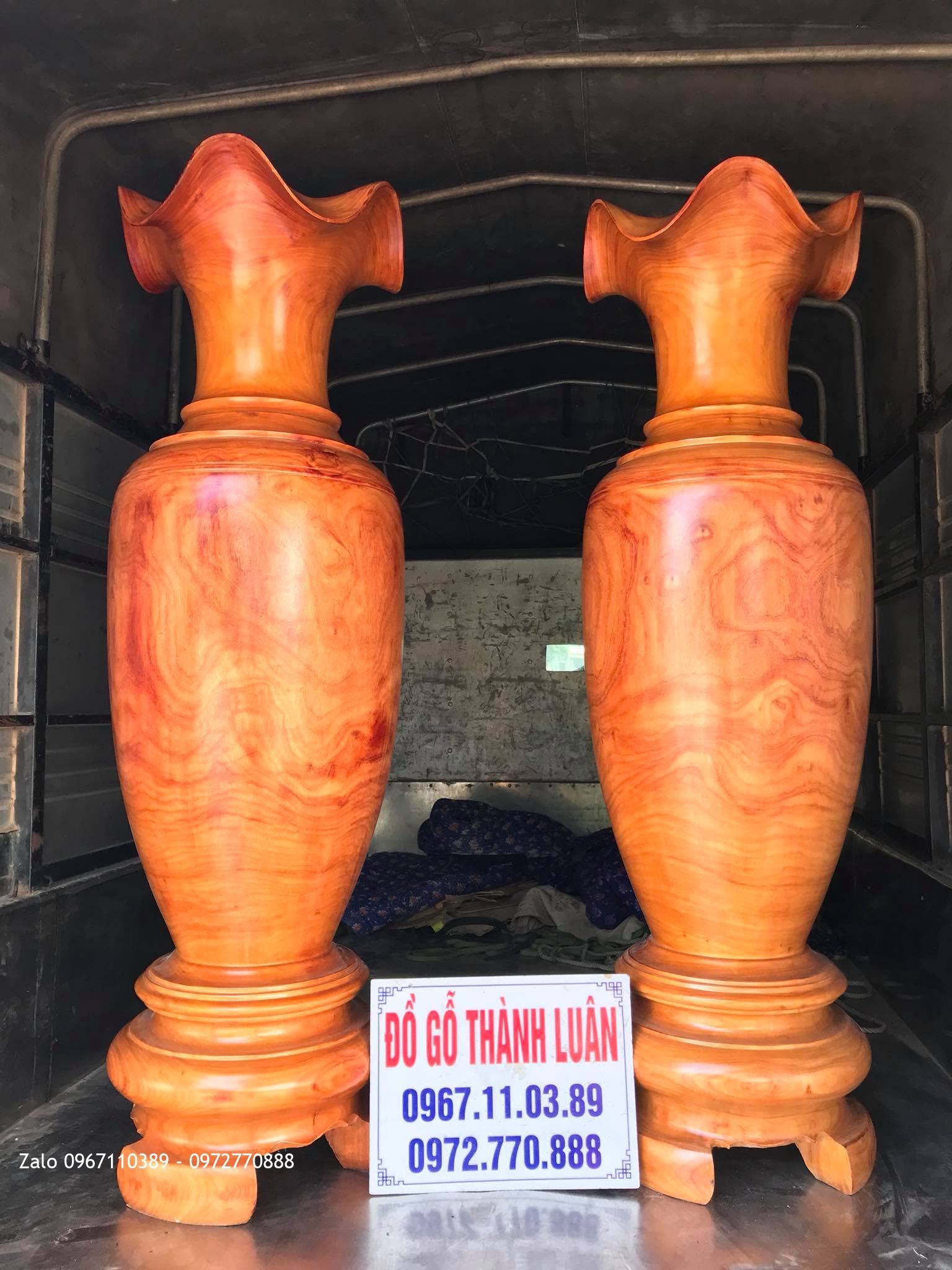 Lọ Lộc Bình Gỗ Hương Nam Phi Cao 1M6. Khách TP Hà Nội.