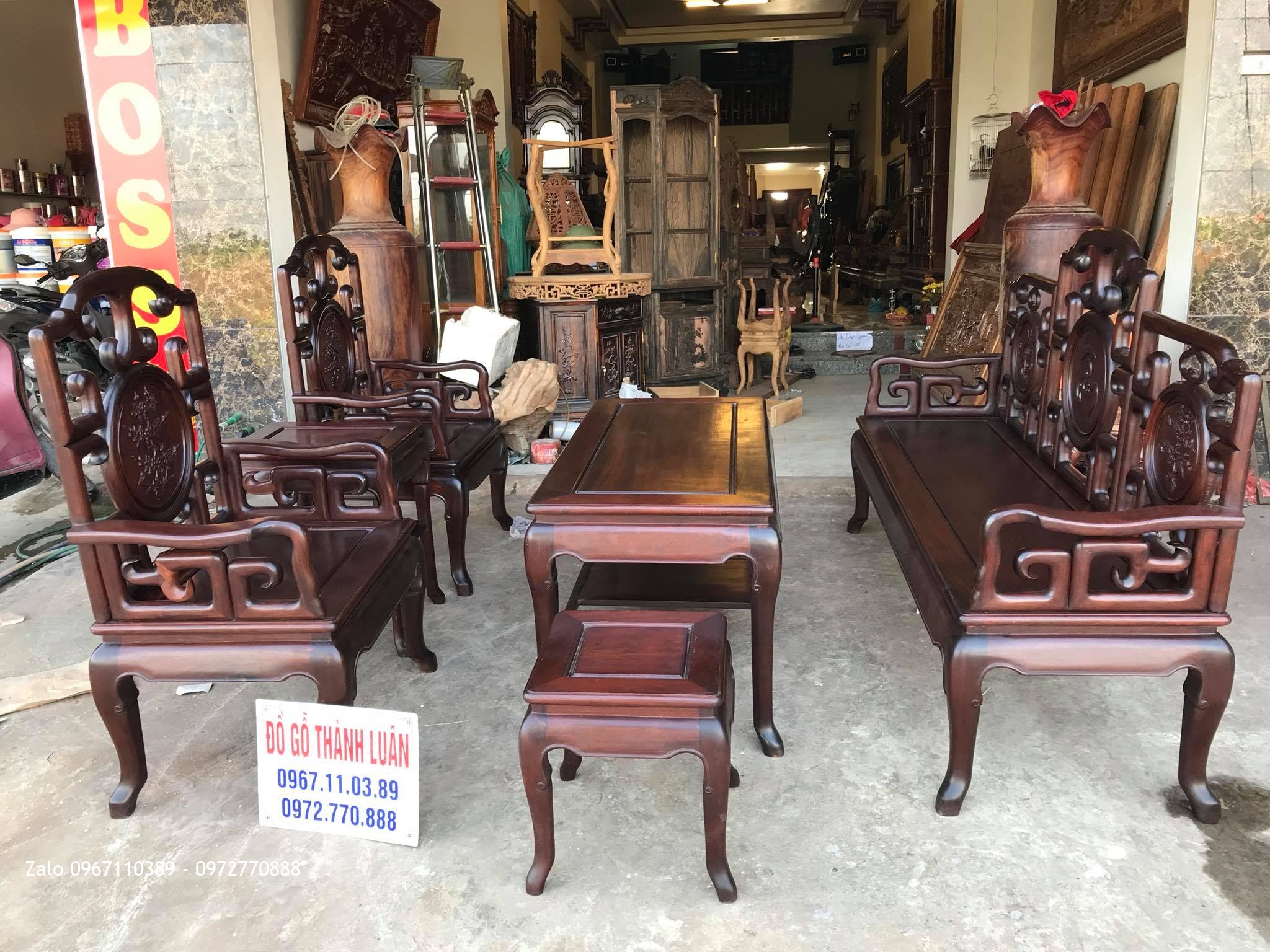 Bàn Ghế Móc Mỏ Gỗ Gụ VÍP. A Phương Hà Nội.