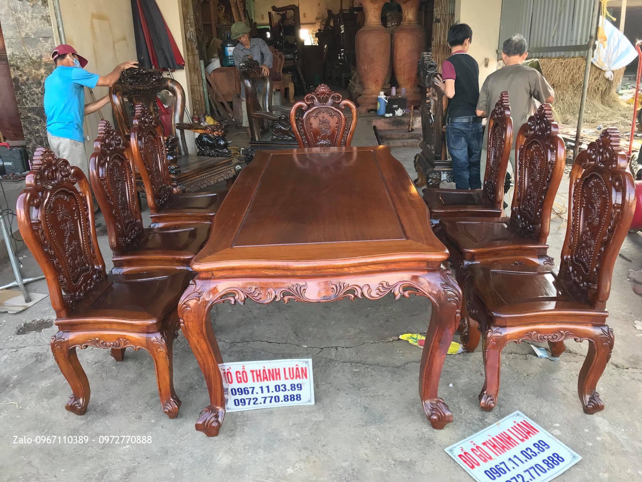 Bàn Ghế Ăn Mẫu Hoa Lan Tây (Lu-i Pháp). Khách Bắc Giang..